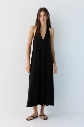 Midi-Kleid mit Neckholder