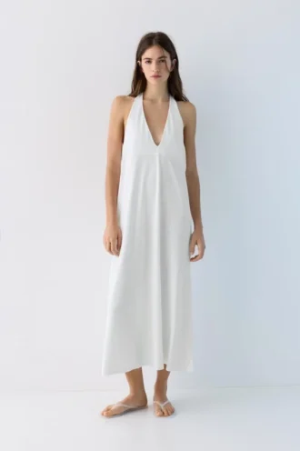 Midi-Kleid mit Neckholder