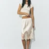 Midi-Röcke im Lingerie-Stil