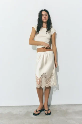 Midi-Röcke im Lingerie-Stil