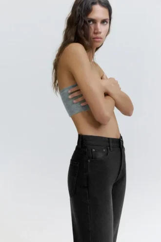 Mom-Jeans mit hoher Taille