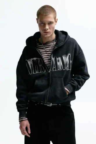 Nirvana-Hoodie mit Reißverschluss