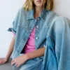 Overshirt aus Denim in Boxy-Passform Overshirt aus Denim in Boxy-Passform