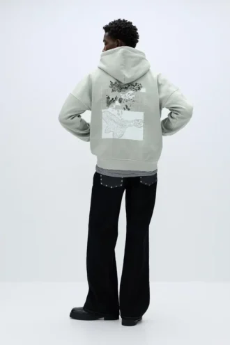 Oversize-Hoodie mit Grafikprint