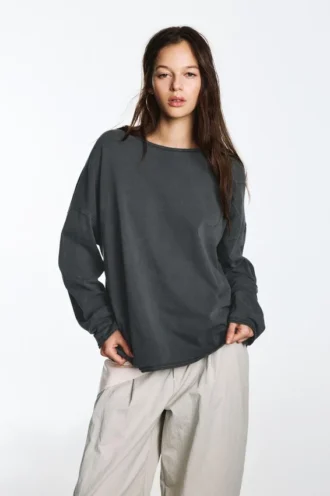 Oversize-Langarm-T-Shirt