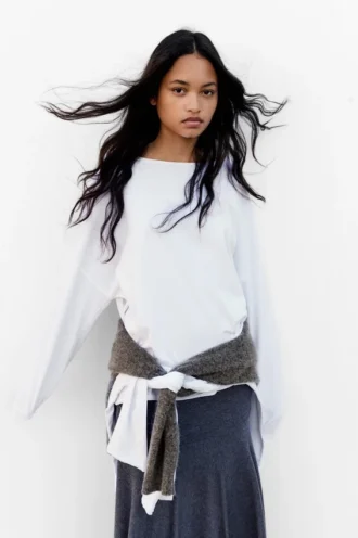 Oversize-Langarm-T-Shirt