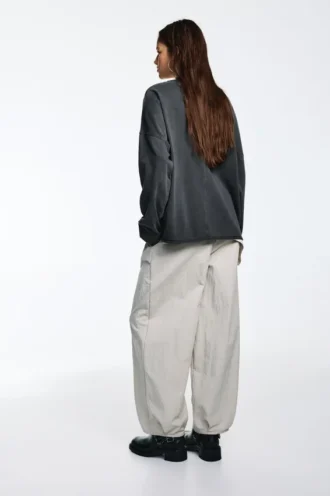 Oversize-Langarm-T-Shirt