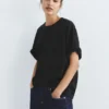 Oversize-T-Shirt mit kurzen Ärmeln Oversize-T-Shirt mit kurzen Ärmeln