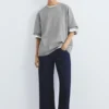 Oversize-T-Shirt mit kurzen Ärmeln Oversize-T-Shirt mit kurzen Ärmeln