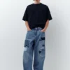 Patchwork-Baggy-Jeans