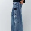 Patchwork-Baggy-Jeans