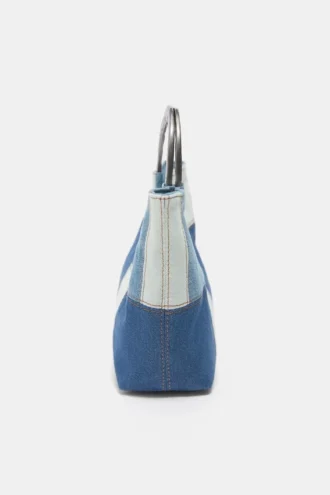 Patchwork-Denim-Handtasche