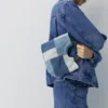 Patchwork-Denim-Handtasche Patchwork-Denim-Handtasche