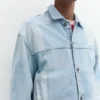 Patchwork-Jeansjacke im Karomuster Patchwork-Jeansjacke im Karomuster