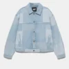 Patchwork-Jeansjacke im Karomuster Patchwork-Jeansjacke im Karomuster