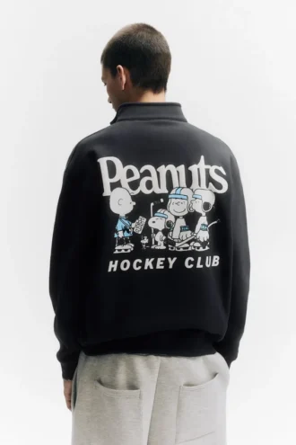 Peanuts™ Sweatshirt mit Viertelreißverschluss