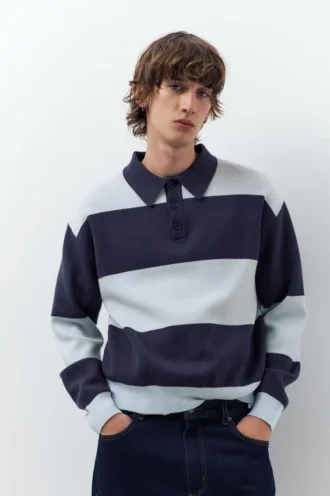 Poloshirts aus Strick mit Einsätzen