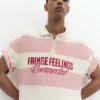 Poloshirts mit besticktem Text-Einsatz