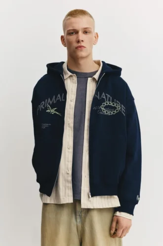 Primal Nature Kapuzenpullover mit Reißverschluss