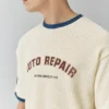Pullover mit Grafikprint und kurzen Ärmeln Pullover mit Grafikprint und kurzen Ärmeln