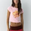 Rosa Hemd mit Blumenmotiv Rosa Hemd mit Blumenmotiv