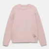 Rosa Pullover mit gesticktem Herz Rosa Pullover mit gesticktem Herz