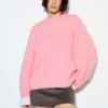 Rosa Pullover mit Rundhalsausschnitt Rosa Pullover mit Rundhalsausschnitt