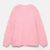 Rosa Pullover mit Rundhalsausschnitt Rosa Pullover mit Rundhalsausschnitt