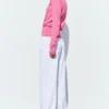 Rosa Pullover mit V-Ausschnitt Rosa Pullover mit V-Ausschnitt