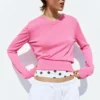 Rosa Pullover mit V-Ausschnitt Rosa Pullover mit V-Ausschnitt