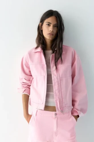 Rosa Utility-Jacke