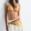 Satin-Bandana mit Blumenmuster