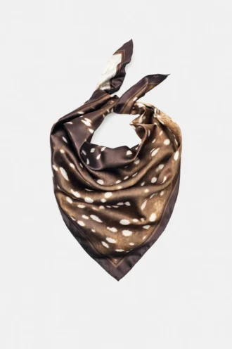 Satin-Bandana mit Hirsch-Print