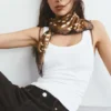 Satin-Bandana mit Hirsch-Print