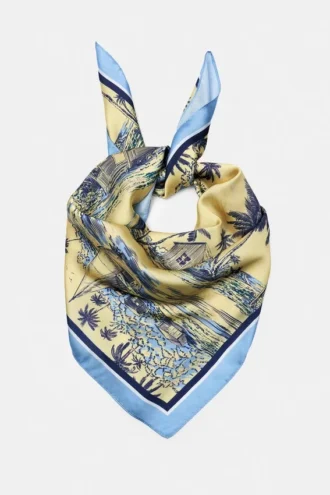 Satin-Bandana mit Strandprint