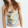 Satin-Bandana mit Strandprint