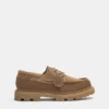 Schuhe aus Leder mit klobiger Sohle