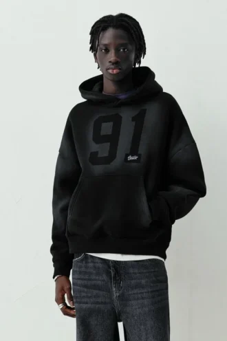 Schwarzer STWD 91 Hoodie Schwarzer STWD 91 Hoodie