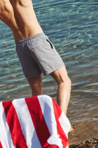 Seersucker-Shorts mit Streifen