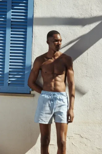 Seersucker-Shorts mit Streifen
