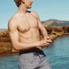 Seersucker-Shorts mit Streifen Seersucker-Shorts mit Streifen