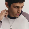 Set aus Stein-Halskette und Ring