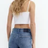 Skinny-Jeans mit ausgestelltem Bein