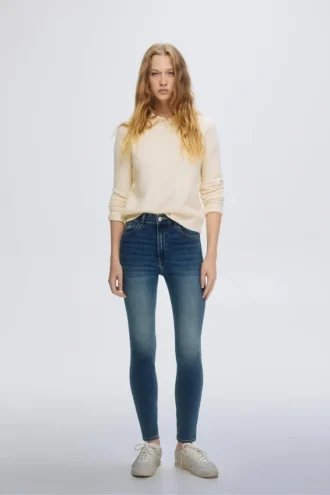 Skinny-Jeans mit hoher Taille