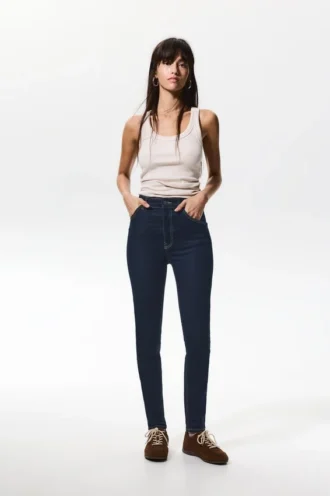 Skinny-Jeans mit hoher Taille