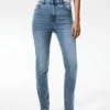 Skinny-Jeans mit hoher Taille