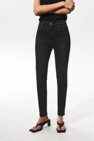 Skinny-Jeans mit hoher Taille