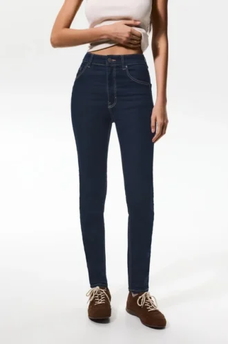 Skinny-Jeans mit hoher Taille