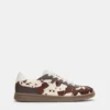 Sneaker aus Leder mit Kuhfell-Print