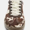 Sneaker aus Leder mit Kuhfell-Print